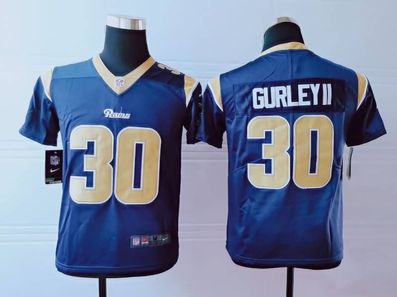 Kids Los Angeles Rams Dark Blue #30 GURLEY II NFL Jersey