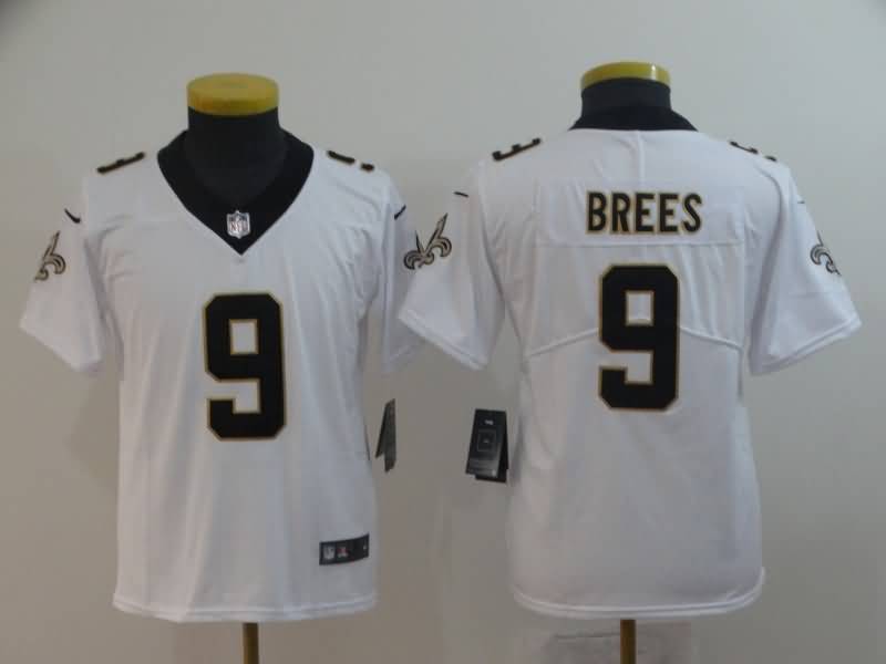 Kids New Orleans Saints White #9 BREES NFL Jersey