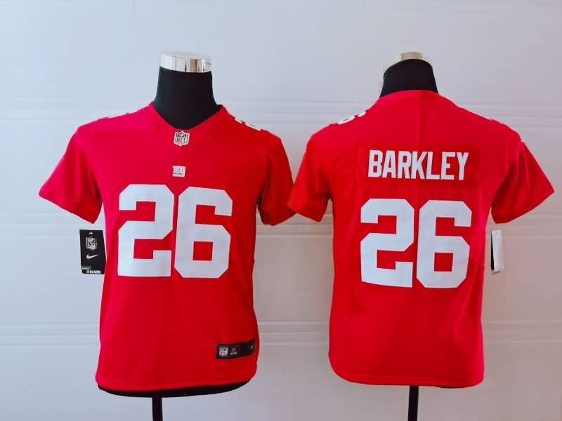 Kids New York Giants Red #26 BARKLEY Inverted Legend NFL Jersey