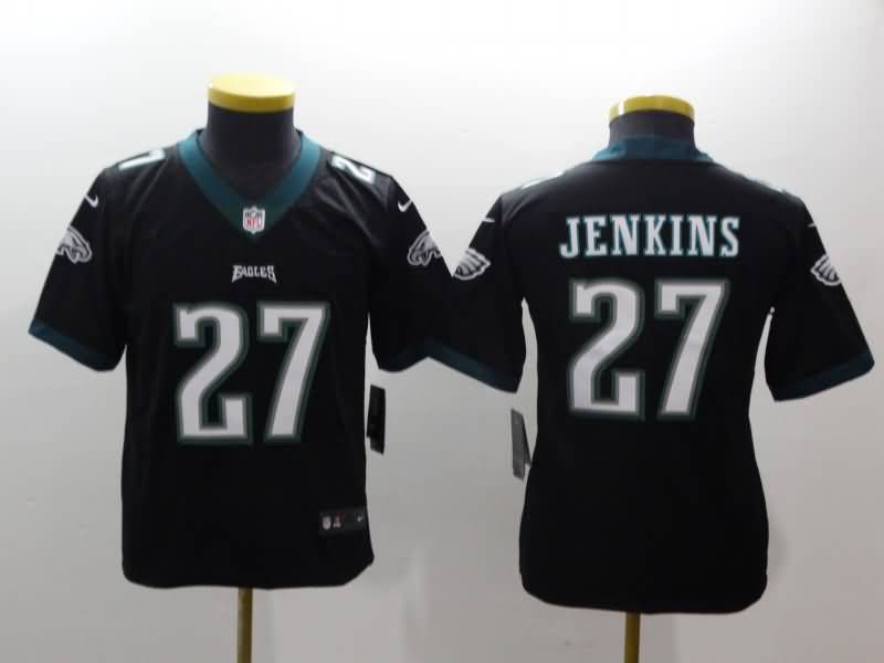 Kids Philadelphia Eagles Black #27 JENKINS NFL Jersey