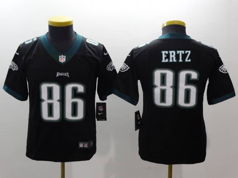 Kids Philadelphia Eagles Black #86 ERTZ NFL Jersey