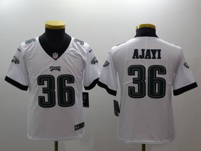 Kids Philadelphia Eagles White #36 AJAYI NFL Jersey