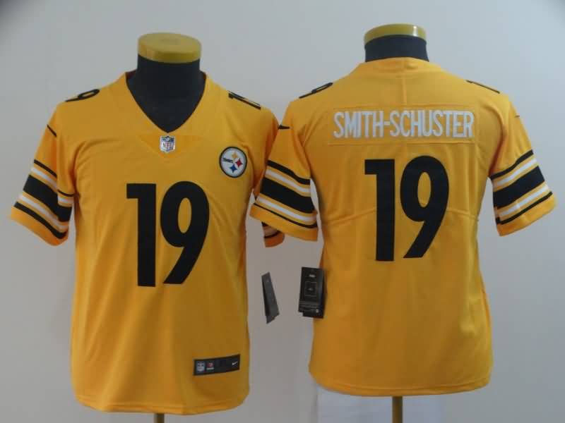 Kids Pittsburgh Steelers Yellow #19 SMITH-SCHUSTER Inverted Legend NFL Jersey