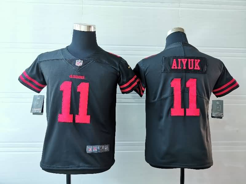 Kids San Francisco 49ers Black #11 AIYUK NFL Jersey