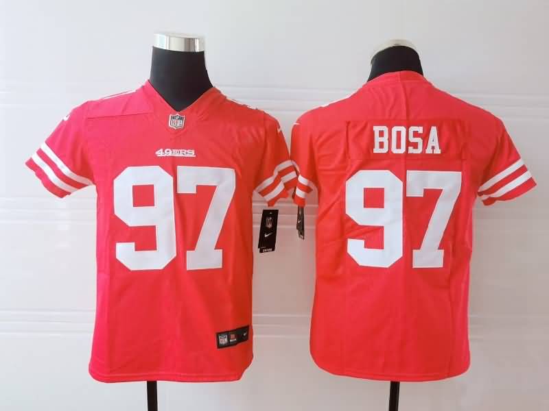 Kids San Francisco 49ers Red #97 BOSA NFL Jersey