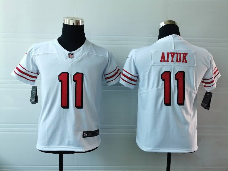 Kids San Francisco 49ers White #11 AIYUK Retro NFL Jersey