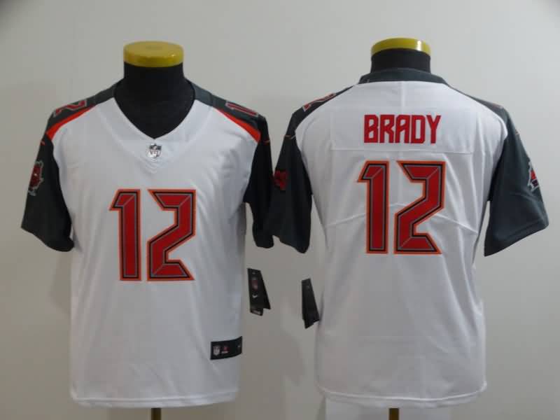 Kids Tampa Bay Buccaneers White #12 BRADY NFL Jersey