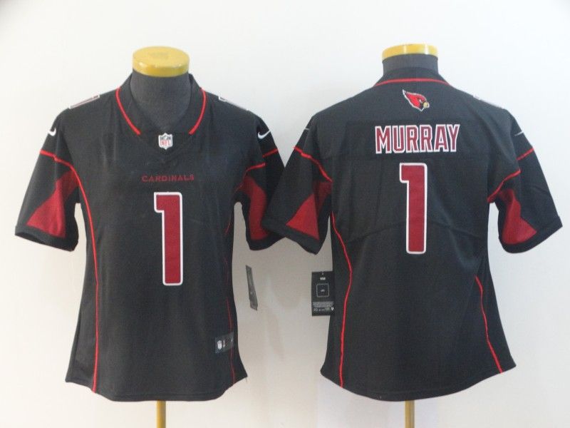 Arizona Cardinals #1 MURRAY Black Women NFL Jersey