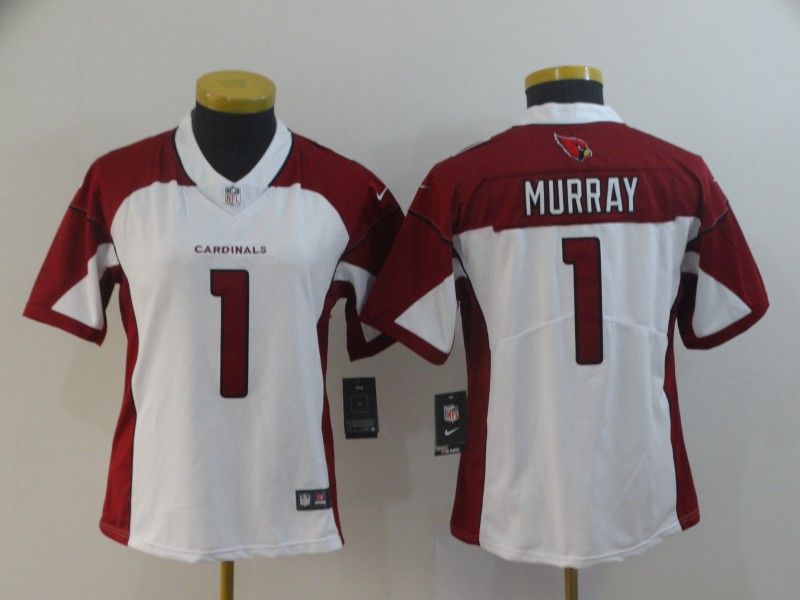 Arizona Cardinals #1 MURRAY White Women NFL Jersey