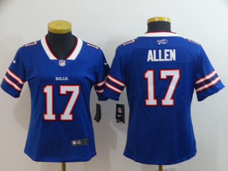 Buffalo Bills #17 ALLEN Blue Women NFL Jersey