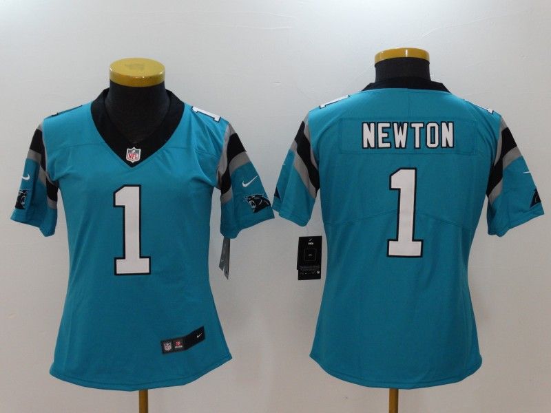 Carolina Panthers #1 NEWTON Blue Women NFL Jersey