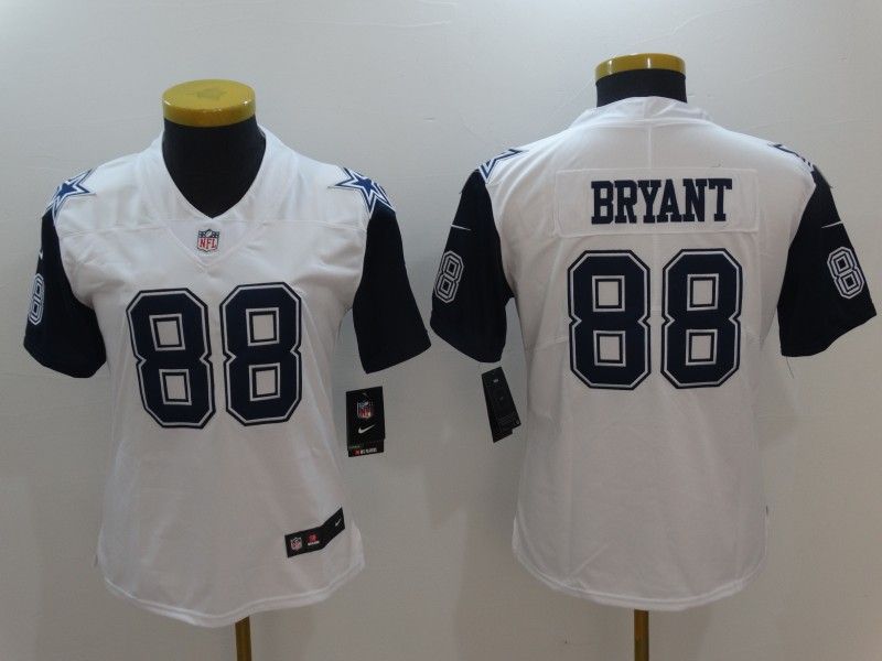 Dallas Cowboys #88 BRYANT White Women NFL Jersey