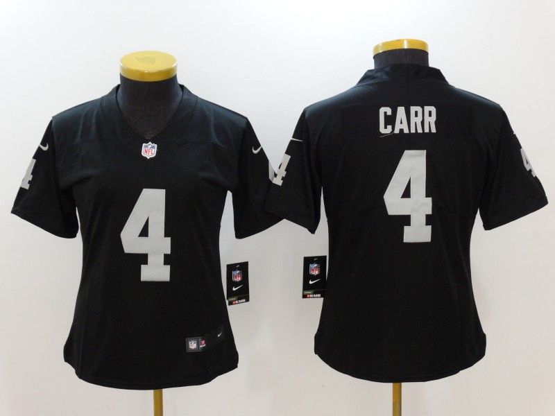 Las Vegas Raiders #4 CARR Black Women NFL Jersey