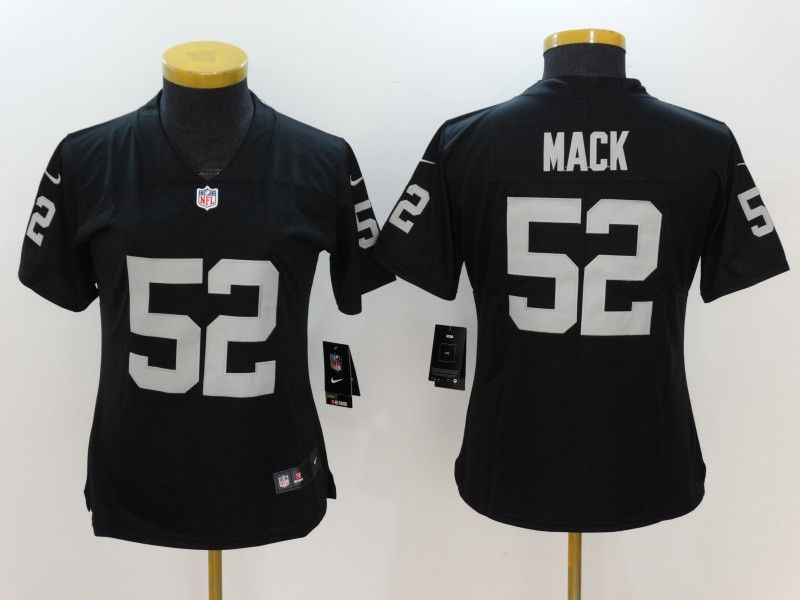 Las Vegas Raiders #52 MACK Black Women NFL Jersey