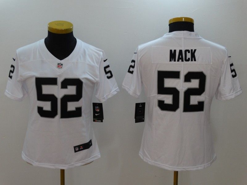 Las Vegas Raiders #52 MACK White Women NFL Jersey