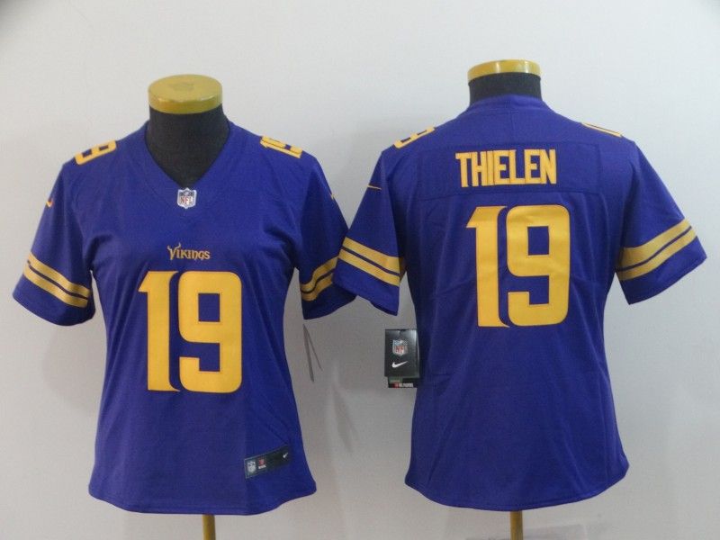 Minnesota Vikings #19 THIELEN Blue Women NFL Jersey 02