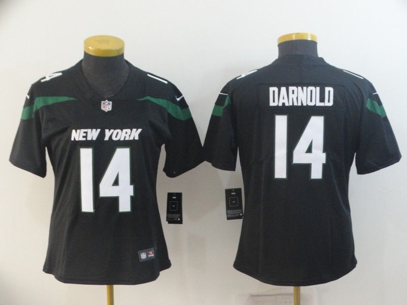New York Jets #14 DARNOLD Black Women NFL Jersey
