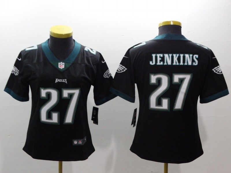 Philadelphia Eagles #27 JENKINS Black Women NFL Jersey