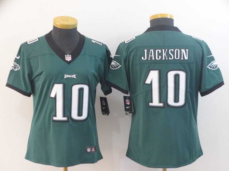 Philadelphia Eagles #10 JACKSON Green Women NFL Jersey