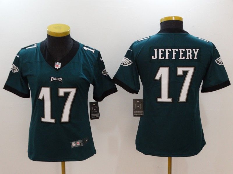 Philadelphia Eagles #17 JEFFERY Green Women NFL Jersey