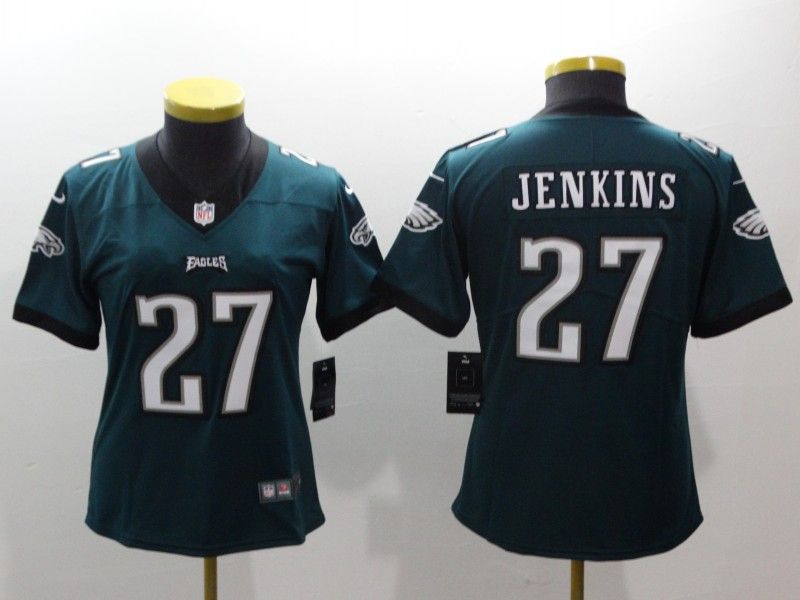 Philadelphia Eagles #27 JENKINS Green Women NFL Jersey