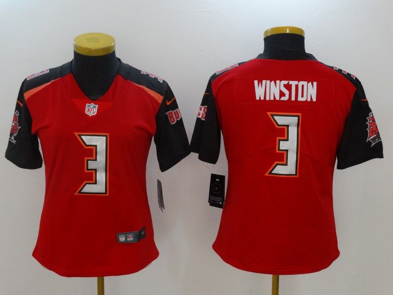 Tampa Bay Buccaneers #3 WINSTON Red Women NFL Jersey