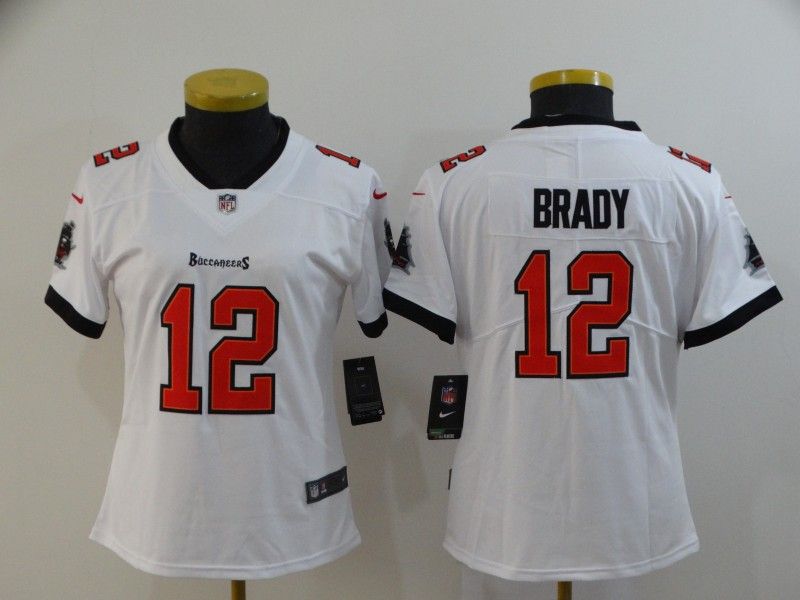 Tampa Bay Buccaneers #12 BRADY White Women NFL Jersey