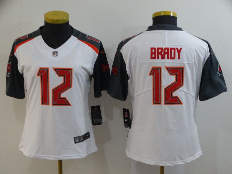 Tampa Bay Buccaneers #12 BRADY White Women NFL Jersey 02