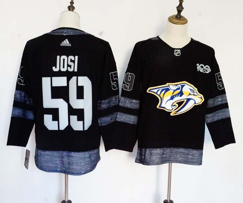Nashville Predators Black #59 JOSI 100th Anniversary NHL Jersey