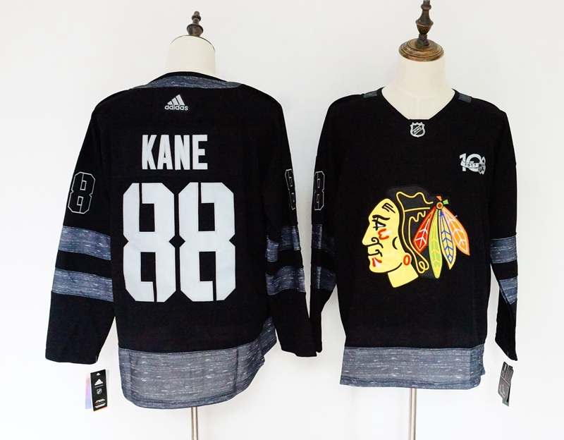 Chicago Blackhawks Black #88 KANE 100th Anniversary NHL Jersey