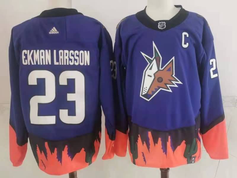 Arizona Coyotes Purple #23 EKMAN LARSSON NHL Jersey