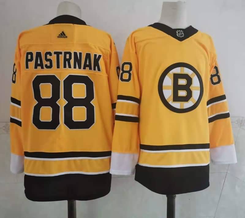 Boston Bruins Yellow #88 PASTRNAK NHL Jersey