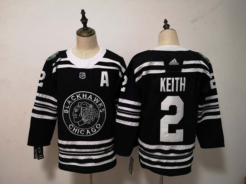 Chicago Blackhawks Black #2 KEITH NHL Jersey