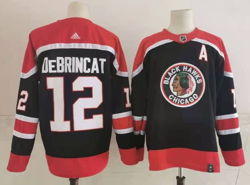 Chicago Blackhawks Black #12 DEBRINCAT NHL Jersey 02