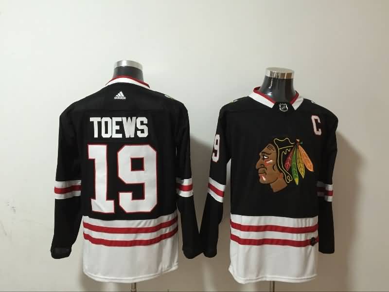 Chicago Blackhawks Black #19 TOEWS NHL Jersey 02