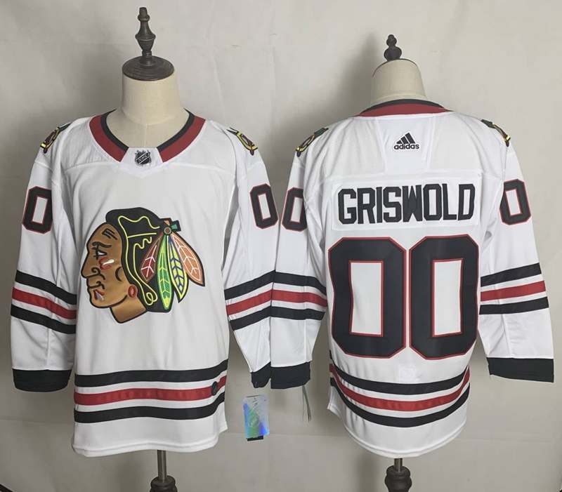 Chicago Blackhawks White #00 GRISWOLD NHL Jersey