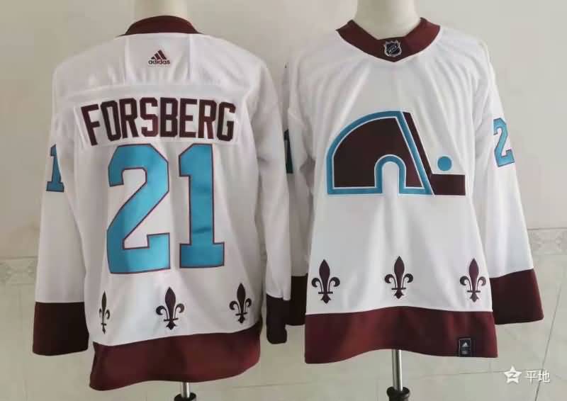 Colorado Avalanche White #21 FORSBERG Classica NHL Jersey