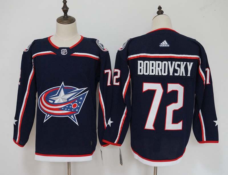 Columbus Blue Jackets Blue #72 BOBROVSKY NHL Jersey