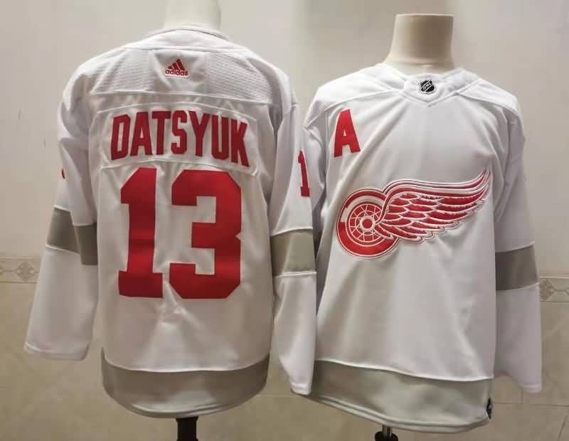 Detroit Red Wings White #13 DATSYUK NHL Jersey