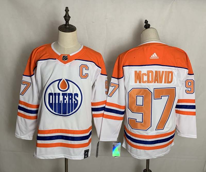 Edmonton Oilers White #97 MCDAVID NHL Jersey 02