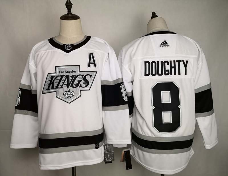 Los Angeles Kings White #8 DOUGHTY Classics NHL Jersey