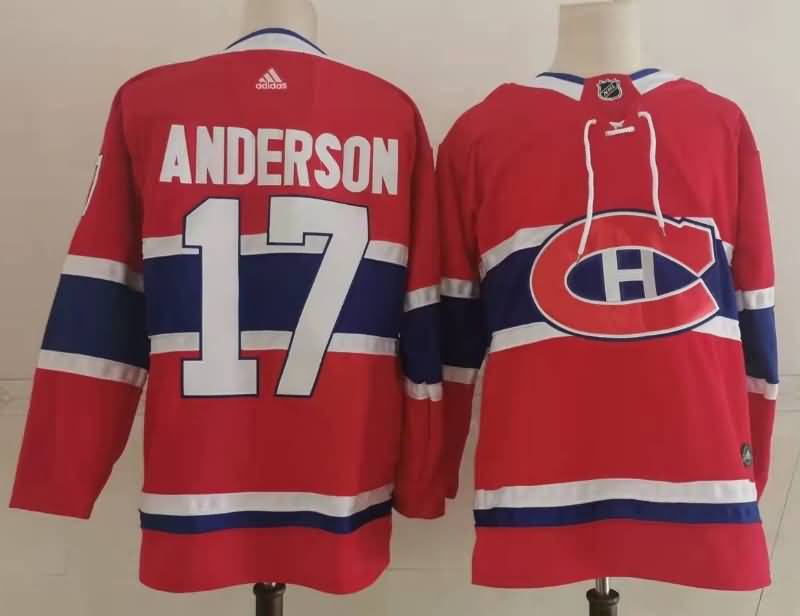 Montreal Canadiens Red #17 ANDERSON NHL Jersey