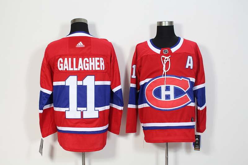 Montreal Canadiens Red #11 GALLAGHER NHL Jersey