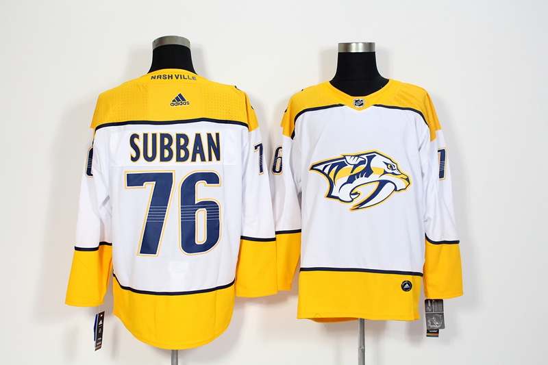 Nashville Predators White #76 SUBBAN NHL Jersey