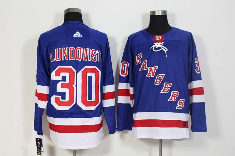 New York Rangers Blue #30 LUNDQVIST NHL Jersey
