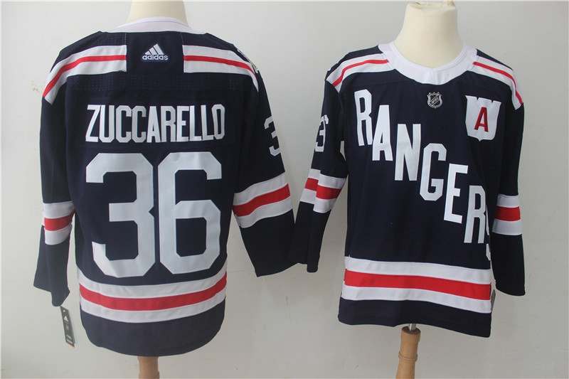 New York Rangers Dark Blue #36 ZUCCARELLO NHL Jersey