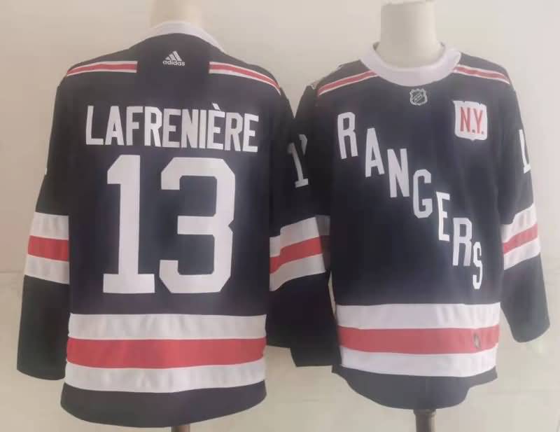 New York Rangers Dark Blue #13 LAFRENIERE NHL Jersey