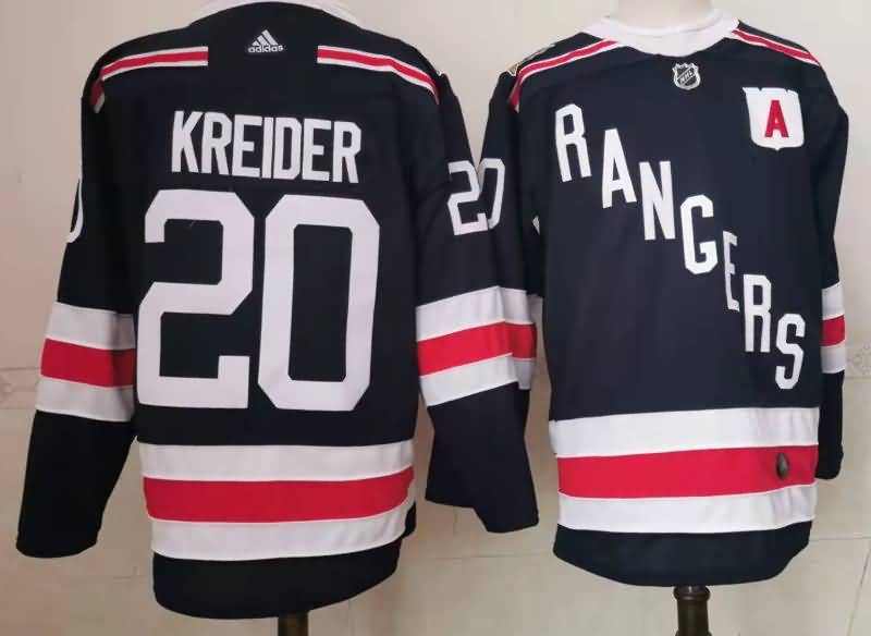 New York Rangers Dark Blue #20 KREIDER NHL Jersey