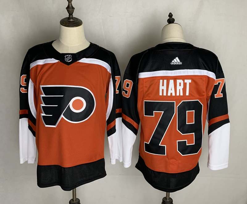 Philadelphia Flyers Orange #79 HART NHL Jersey 03