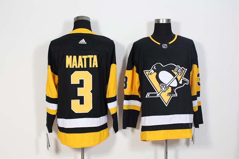 Pittsburgh Penguins Black #3 MAATTA NHL Jersey